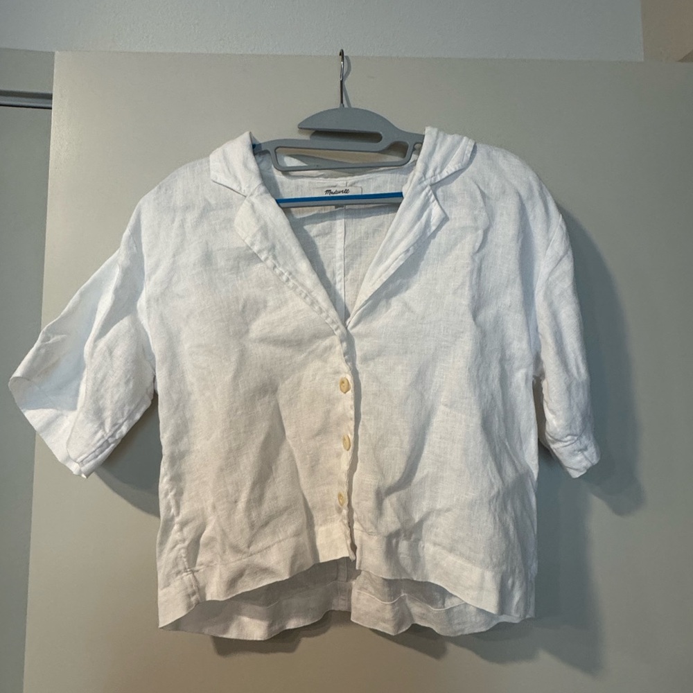 Madewell Cream Linen Shirt